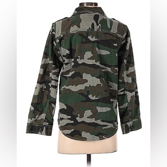 J. Crew NWOT 100% Cotton Green Camouflage Jacket. - Picture 2 of 8